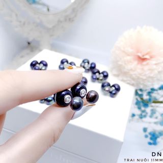BÔNG TAI NGỌC TRAI NUÔI NƯỚC NGỌT THIÊN NHIÊN CHỐT BẠC TA CAO CẤP - THẮNG GIANG