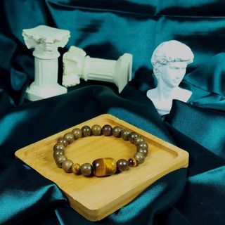 VÒNG TAY TRẦM HƯƠNG TỐC THIÊN NHIÊN PHỐI LU THỐNG THẠCH ANH MẮT HỔ THIÊN NHIÊN - THẮNG GIANG
