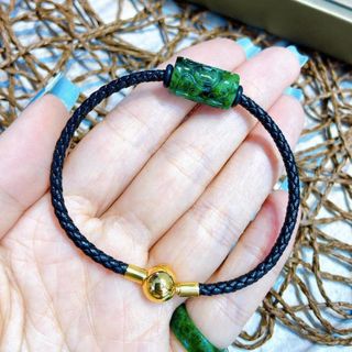 [ 1 VIÊN ] CHARM LU THỐNG NGỌC CẨM THẠCH SƠN THỦY THIÊN NHIÊN TRẠM KIM TIỀN - THẮNG GIANG