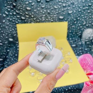 NHẪN NAM TRƠN BẠC TA ĐÍNH ĐÁ CHỦ 8 LY - THẮNG GIANG