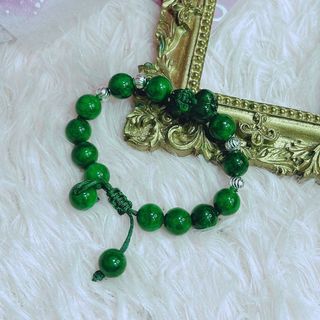 VÒNG TAY TÌ HƯU NGỌC CẨM THẠCH SƠN THỦY THIÊN NHIÊN PHỐI BI BẠC TA CAO CẤP - THẮNG GIANG