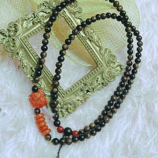 VÒNG TAY TRẦM HƯƠNG SÁNH CHÌM THIÊN NHIÊN PHỐI HỒ LY NGŨ ĐIẾU NGỌC CẨM THẠCH HUYẾT - THẮNG GIANG
