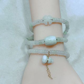 CHUỖI VÒNG TAY DẸT NGỌC CẨM THẠCH THIÊN NHIÊN PHỐI CHARM - THẮNG GIANG