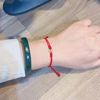VÒNG TAY XU KIM TIỀN VÀNG TÂY 10 KARA TẾT CHỈ ĐỎ MAY MẮN - THẮNG GIANG