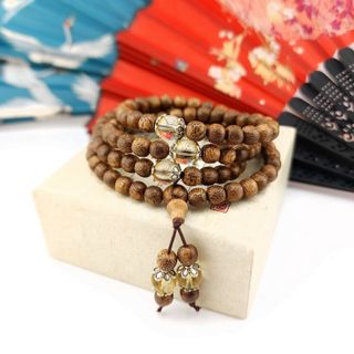VÒNG TAY TRẦM HƯƠNG RỪNG VIỆT NAM PHỐI ĐÁ PHONG THỦY - THẮNG GIANG
