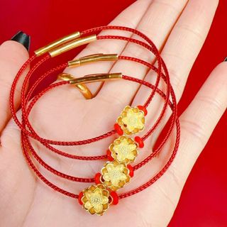 VÒNG TAY HOA SEN BẠC TA XI VÀNG 24KARA CÓ THẺ HÓA ĐƠN - THẮNG GIANG