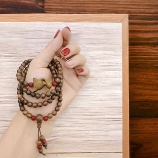 VÒNG TAY HỒ LY TRẦM HƯƠNG TỐC THIÊN NHIÊN PHỐI ĐÁ PHONG THỦY - THẮNG GIANG