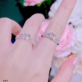 NHẪN HÌNH TRÁI TIM BẠC TA CAO CẤP CÓ THẺ HÓA ĐƠN - THẮNG GIANG