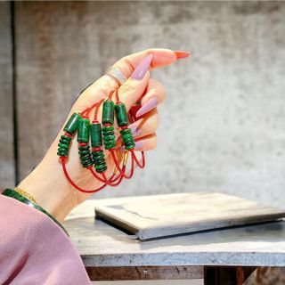 VÒNG TAY LU THỐNG NGŨ ĐIẾU NGỌC CẨM THẠCH SƠN THỦY TUYP BC THIÊN NHIÊN - THẮNG GIANG