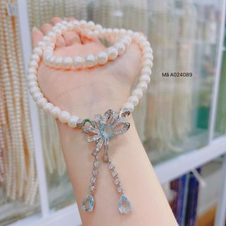 VÒNG CỔ NGỌC TRAI NUÔI NƯỚC NGỌT THIÊN NHIÊN KHÓA THỜI GIANG - THẮNG GIANG