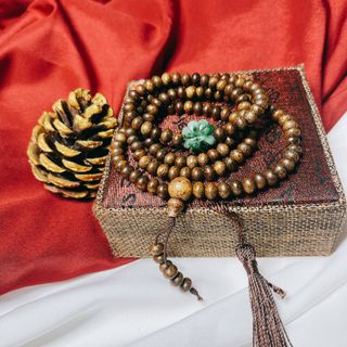 VÒNG TAY TRẦM HƯƠNG TỐC DẸT PHỐI CỎ BỐN LÁ NGỌC LÝ - THẮNG GIANG