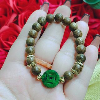 VÒNG TAY TRẦM HƯƠNG TỐC PHỐI XU CẨM THẠCH SƠN THỦY THIÊN NHIÊN - THẮNG GIANG