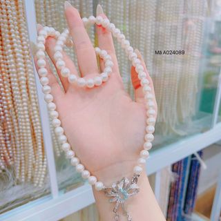 VÒNG CỔ NGỌC TRAI NUÔI NƯỚC NGỌT THIÊN NHIÊN KHÓA THỜI GIANG - THẮNG GIANG