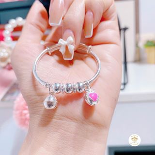 VÒNG TAY CHUÔNG GẮN TÁO BẠC TA CAO CẤP DÀNH CHO BÉ - THẮNG GIANG