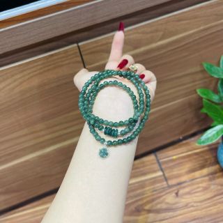 VÒNG TAY NGŨ ĐIẾU NGỌC LAM PHỐI HỒ LY BỌC BẠC TA THIÊN NHIÊN - THẮNG GIANG