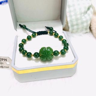 VÒNG TAY CỎ BỐN LÁ NGỌC BÍCH THIÊN NHIÊN TẾT DÂY - THẮNG GIANG