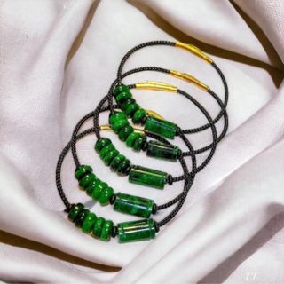 VÒNG TAY LU THỐNG NGŨ ĐIẾU NGỌC CẨM THẠCH SƠN THỦY TUYP BC THIÊN NHIÊN - THẮNG GIANG