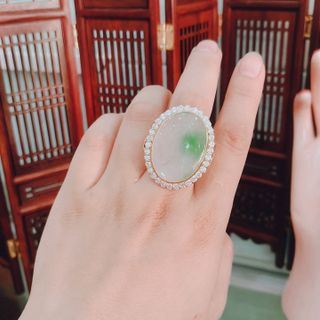 NHẪN NGỌC CẨM THẠCH THIÊN NHIÊN BỌC - THẮNG GIANG