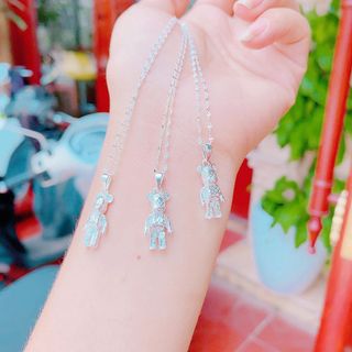 DÂY CHUYỀN KHẾ MẶT GẤU BẠC TA CHUẨN - THẮNG GIANG