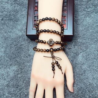 VÒNG TAY CỎ BỐN LÁ TRẦM HƯƠNG SÁNH CHÌM THIÊN NHIÊN - THẮNG GIANG