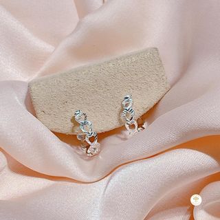 BÔNG TAI PHAY BẠC TA KIỂU CÁCH CÓ THẺ HÓA ĐƠN - THẮNG GIANG