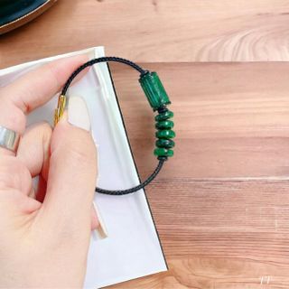 VÒNG TAY LU THỐNG NGŨ ĐIẾU NGỌC CẨM THẠCH SƠN THỦY TUYP BC THIÊN NHIÊN - THẮNG GIANG