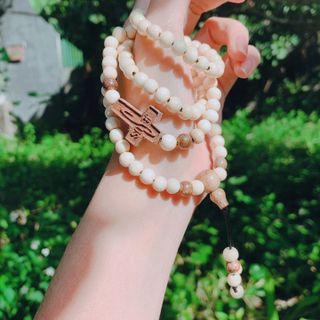 VÒNG TAY DÂU TẰM PHỐI CHARM THÁNH GIÁ TRẦM HƯƠNG TỐC THIÊN NHIÊN - THẮNG GIANG