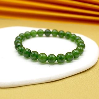 VÒNG TAY THẠCH ANH MÀU NGỌC BÍCH 8 LY - THẮNG GIANG