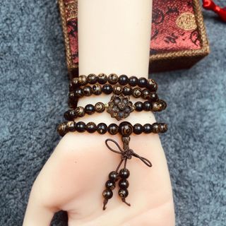 VÒNG TAY TRẦM HƯƠNG SÁNH CHÌM THIÊN NHIÊN 108 HẠT PHỐI SEN - THẮNG GIANG