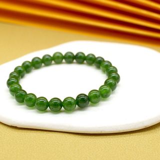 VÒNG TAY THẠCH ANH MÀU NGỌC BÍCH 8 LY - THẮNG GIANG