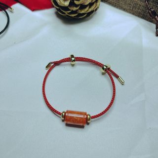 VÒNG TAY LU THỐNG NGỌC CẨM THẠCH HUYẾT THIÊN NHIÊN DÂY KẼM - THẮNG GIANG