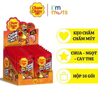 Kẹo mút Chupa Chups chấm chấm mút hương Dâu kèm muối ớt
