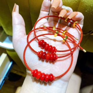 VÒNG TAY NGŨ ĐIẾU CẨM THẠCH HUYẾT ĐỎ - THẮNG GIANG