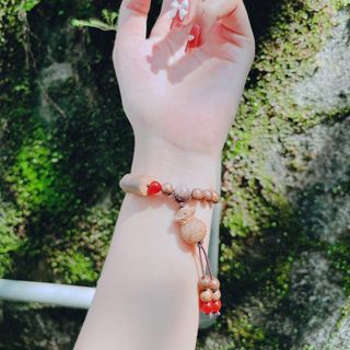 VÒNG TAY TRẦM HƯƠNG TỐC THIÊN NHIÊN PHỐI LU THỐNG TÚI TIỀN - THẮNG GIANG