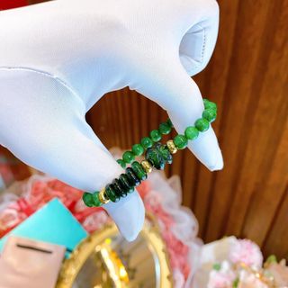 VÒNG TAY TÚI TIỀN NGŨ ĐIẾU 6 LY NGỌC CẨM THẠCH SƠN THỦY THIÊN NHIÊN - THẮNG GIANG