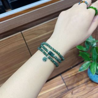 VÒNG TAY NGŨ ĐIẾU NGỌC LAM PHỐI HỒ LY BỌC BẠC TA THIÊN NHIÊN - THẮNG GIANG