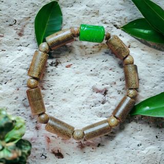 VÒNG TAY NAM TRẦM HƯƠNG ĐỐT TRÚC PHỐI LU THỐNG CẨM THẠCH KHẮC - THẮNG GIANG
