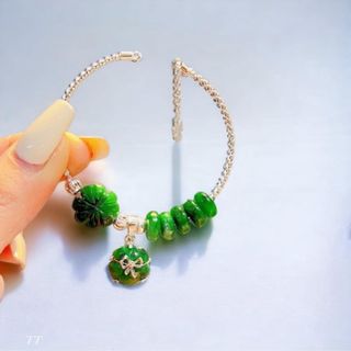 VÒNG TAY BẠC TA CHARM NGỌC CẨM THẠCH SƠN THỦY THIÊN NHIÊN - THẮNG GIANG
