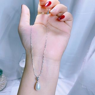 DÂY CHUYỀN BẠC TA MẶT NGỌC TRAI NUÔI NƯỚC NGỌT THIÊN NHIÊN - THẮNG GIANG
