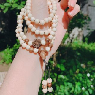 VÒNG TAY DÂU TẰM PHỐI HOA SEN TRẦM HƯƠNG TỐC ĐẸP THIÊN NHIÊN - THẮNG GIANG