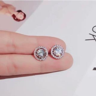 BÔNG TAI KIM CƯƠNG MOISSANITE BỌC BẠC Ý XI BẠCH KIM TẶNG KÈM KIỂM ĐỊNH QUỐC TẾ - THẮNG GIANG