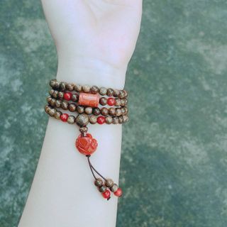 VÒNG TAY TRẦM HƯƠNG TỐC PHỐI LU THỐNG HỒ LY NGỌC CẨM THẠCH HUYẾT THIÊN NHIÊN - THẮNG GIANG