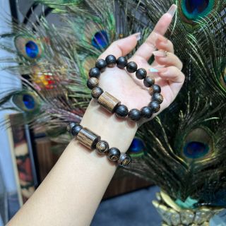 [1 VÒNG] VÒNG TAY NAM TRẦM HƯƠNG SÁNH CHÌM THIÊN NHIÊN 12 LY - THẮNG GIANG