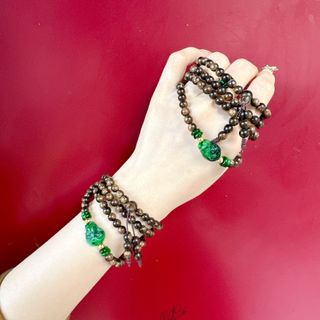 VÒNG TAY TRẦM HƯƠNG HỒ LY TỨ ĐIẾU NGỌC CẨM THẠCH SƠN THỦY THIÊN NHIÊN - THẮNG GIANG