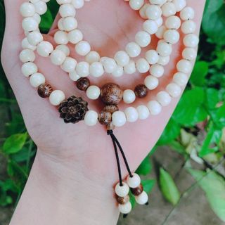 VÒNG TAY DÂU TẰM PHỐI HOA SEN TRẦM HƯƠNG TỐC ĐẸP THIÊN NHIÊN - THẮNG GIANG