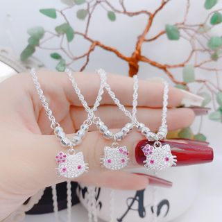 DÂY CHUYỀN BẠC TA HÌNH KITTY DÂY XÙ - THẮNG GIANG