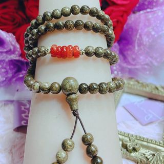 VÒNG TAY TRẦM HƯƠNG PHỐI NGŨ ĐIẾU NGỌC CẨM THẠCH HUYẾT THIÊN NHIÊN - THẮNG GIANG