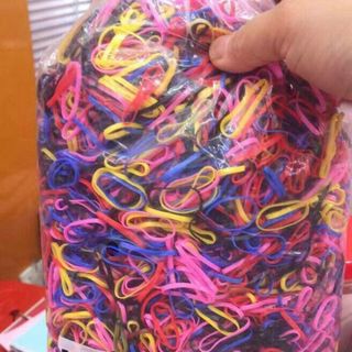 Thun cột tóc túi 1kg (lớn trung nhỏ)đủ màu chuẩn TQ