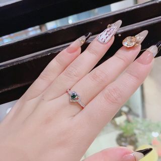 NHẪN TIM BẠC Ý XI BẠCH KIM GẮN KIM CƯƠNG MOISSANITE TẶNG KÈM KIỂM ĐỊNH QUỐC TẾ - THẮNG GIANG