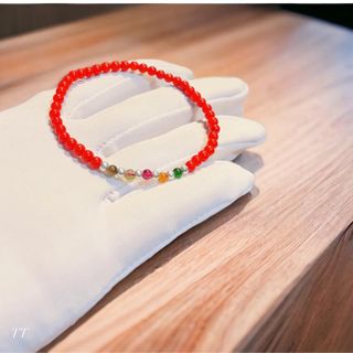 VÒNG TAY CHU SA THIÊN NHIÊN PHỐI TOURMALINE BI BẠC TA - THẮNG GIANG